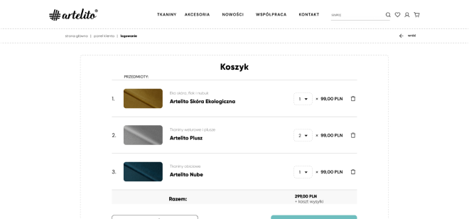 Realizacja sklepu internetowego Artelito