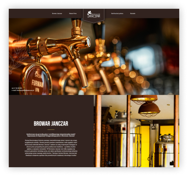 Strona produktowa piwa rzemieślniczego
