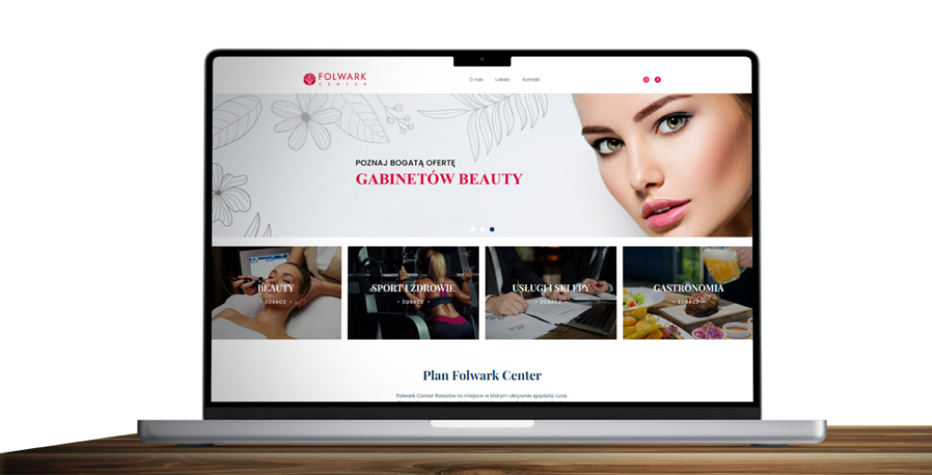 Realizacja strony internetowej Folwark Center Rzeszów