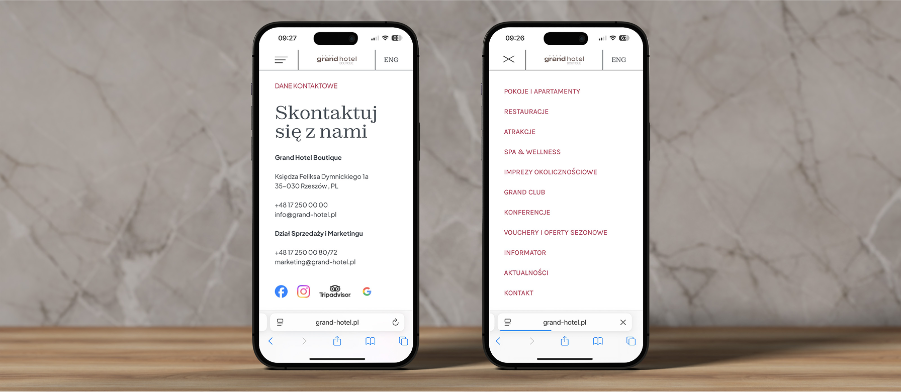 Grand Hotel - strona internetowa