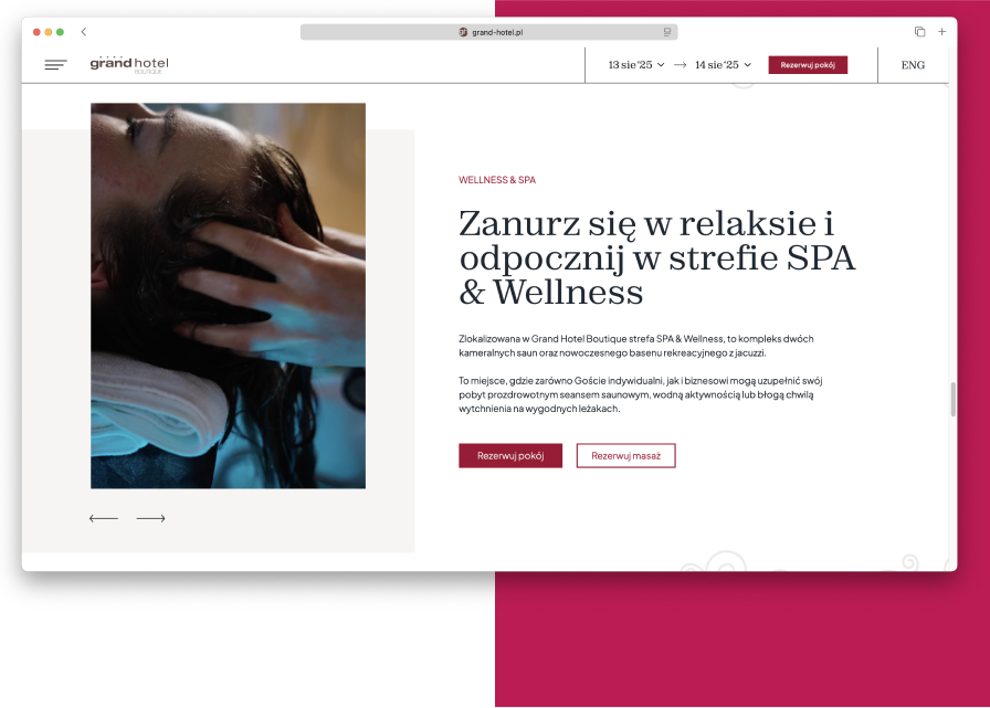 Grand Hotel - strona internetowa