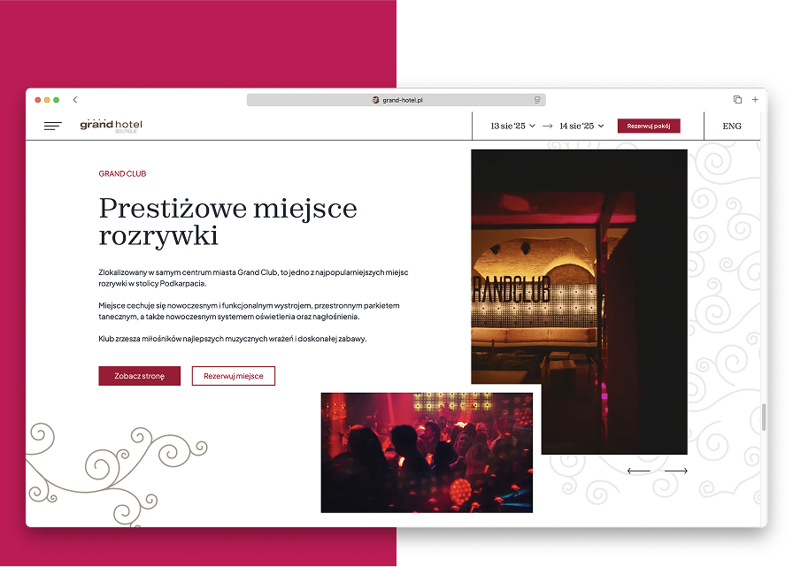 Grand Hotel - strona internetowa