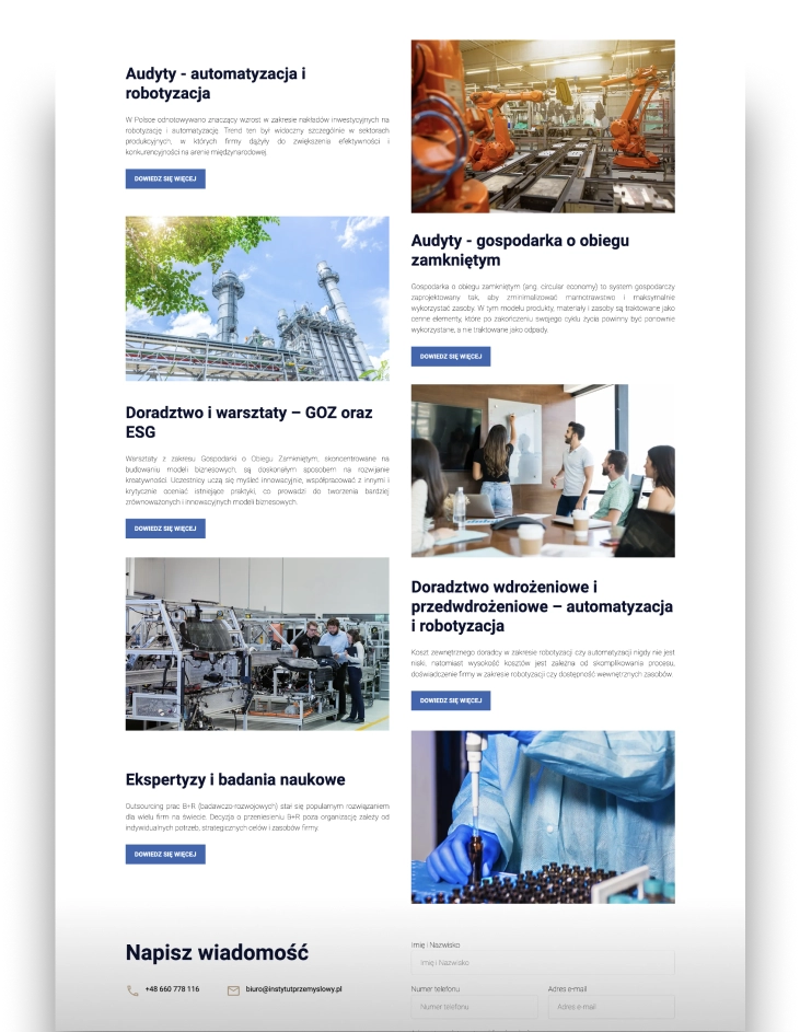 strona instytut przemysłowy