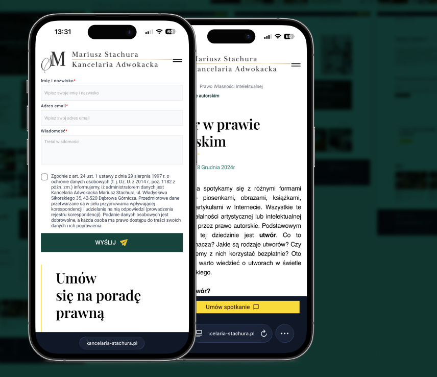 Kancelaria Adwokacka Mariusz Stachura - strona internetowa