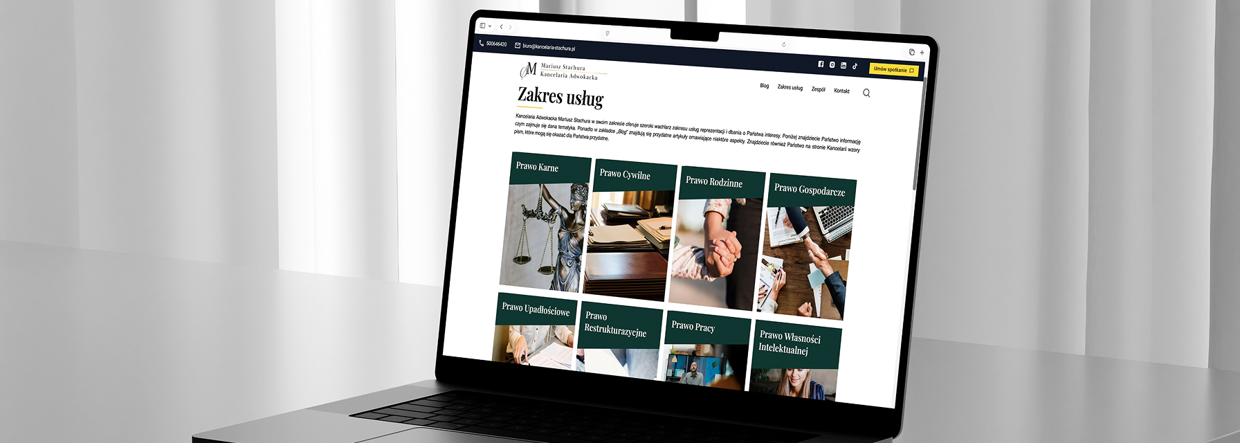 Kancelaria Adwokacka Mariusz Stachura - strona internetowa
