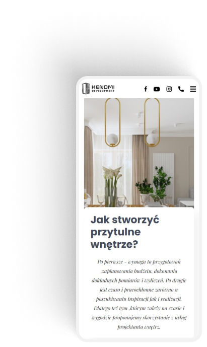 Realizacja strony www dla developera Kenomi