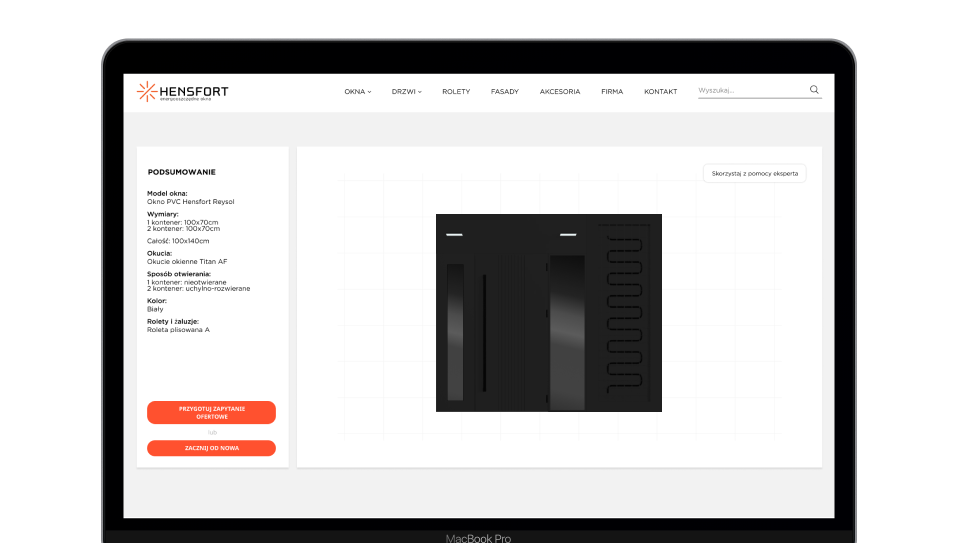Realizacja konfiguratora drzwi, okien, fasad