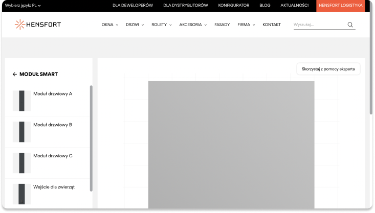 Realizacja konfiguratora drzwi, okien, fasad