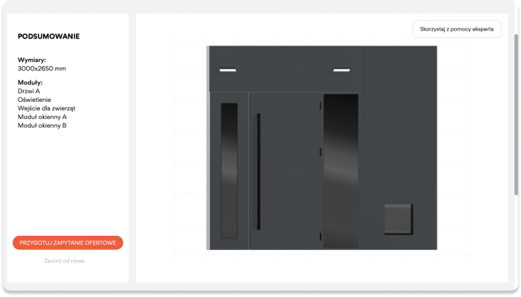 Realizacja konfiguratora drzwi, okien, fasad