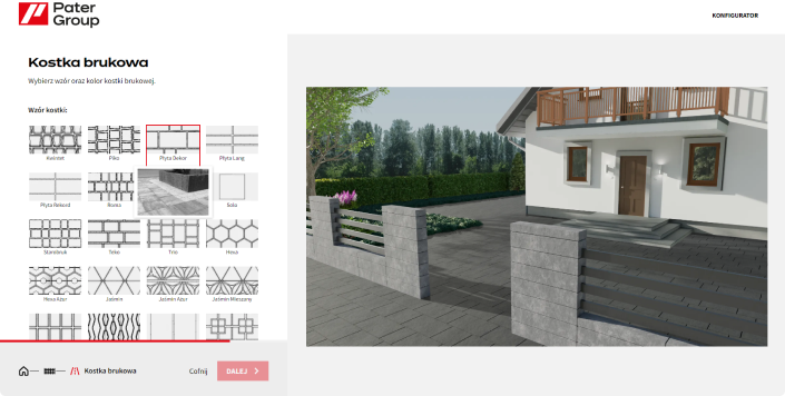 konfigurator online kostki brukowej
