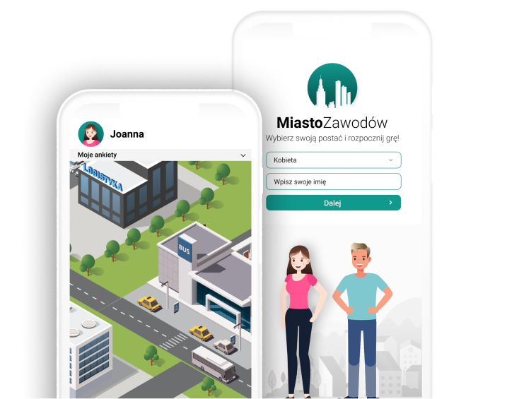 Realizacja aplikacji edukacyjnej Miasto Zawodów