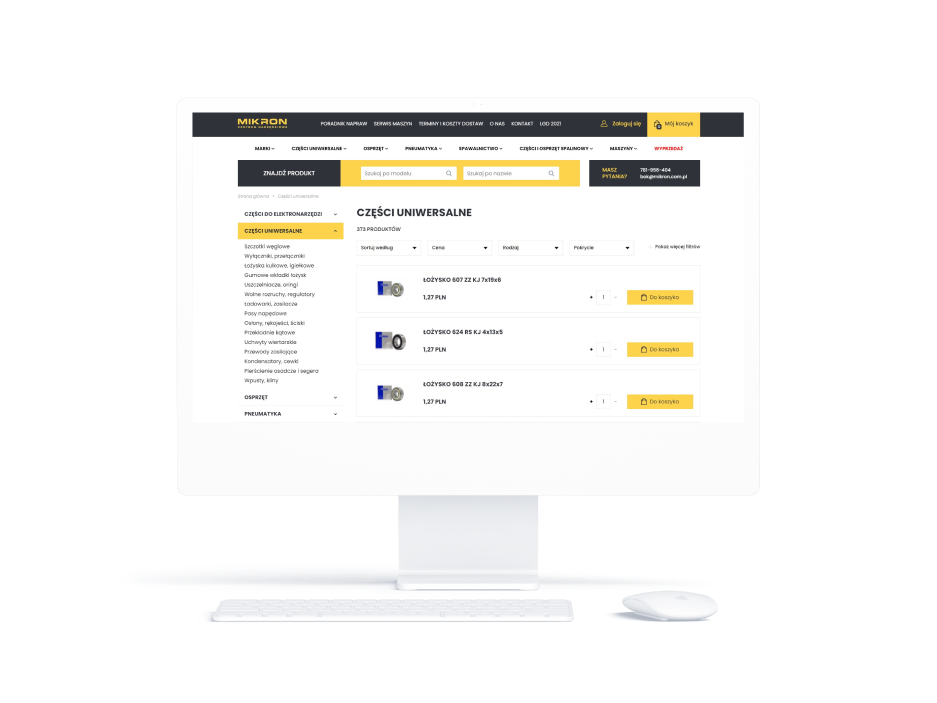 Sklep internetowy z częściami do elektronarzędzi  Mikron