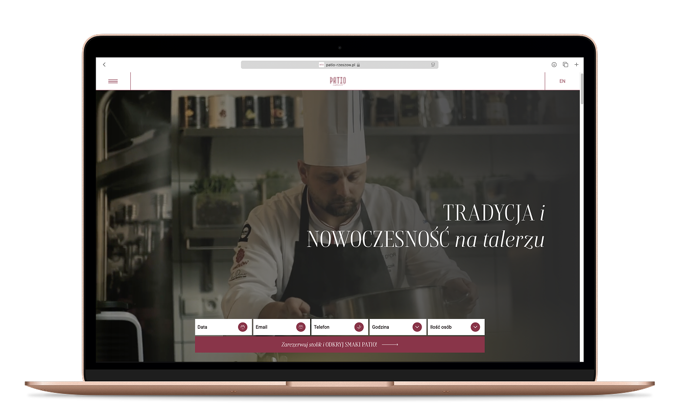 Restauracja Patio - strona internetowa