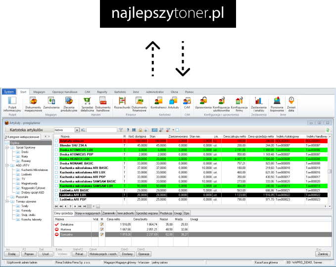 realizacja sklepu internetowego akcesoria biurowe