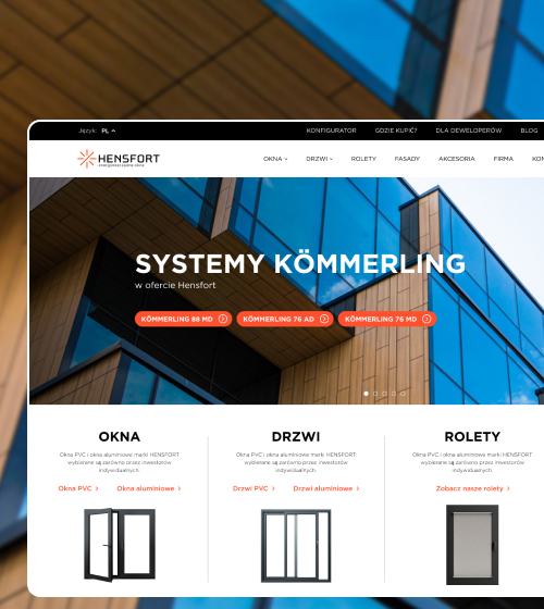 Strona www dla producenta okien