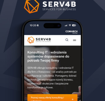 Realizacja strony www dla firmy informatycznej Serv4b